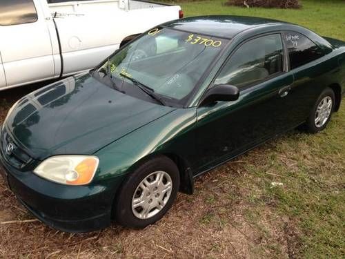 2001 honda civic lx coupe 2-door 1.7l, 5 speed, cold ac, 40mpg