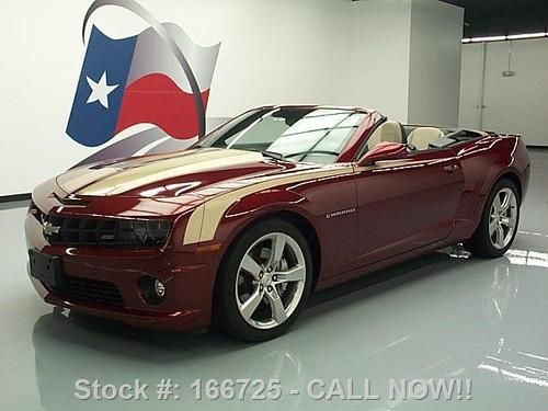 2011 chevy camaro 2ss rs convertible auto hud 20's 17k! texas direct auto
