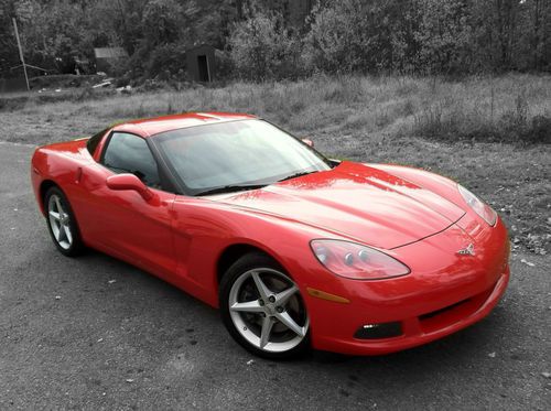 2011 chevrolet corvette torch red, targa top, borla atak and factory warranty