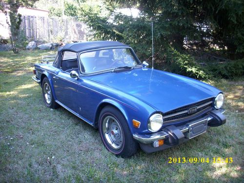 1974 triumph tr6 base convertible 2-door 2.5l original interior, royal blue