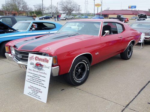 Chevelle cranberry red with black ss stripes ss tribute 350 great shape