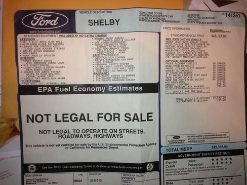 Ford Shelby GT500KR GT500 Mustang #551 of 712, image 5