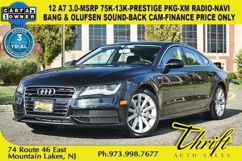 12 a7 3.0 supercharged v6-13k-prestige pkg-bang &amp; olufsen sound-navi-back cam