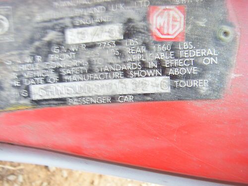 1973 MGB Project! Calif Cart !!! NR!!, image 10