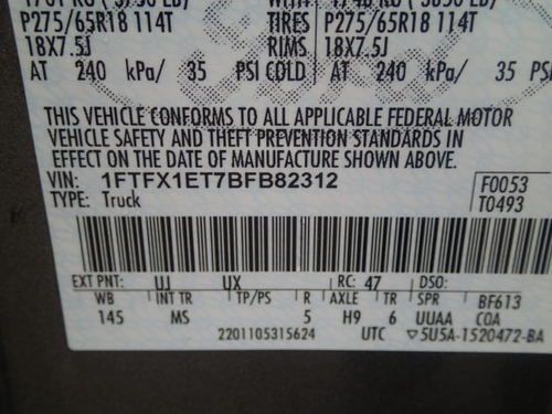 2011 Ford F150 Ext Cab 4x4, salvage, recovered theft,ford truck, pickup truck, image 10