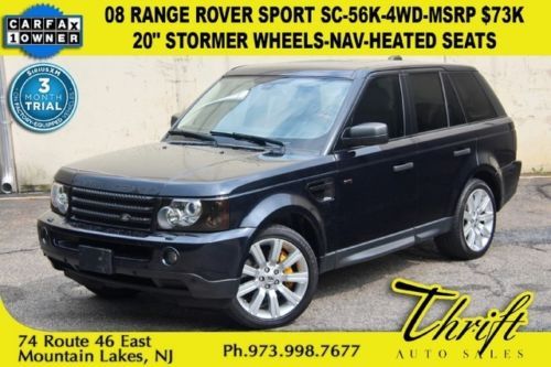 08 range rover sport sc-56k-4wd-msrp $73k-20 stormer wheels-nav-heated seats