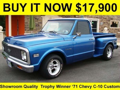 1971 chevrolet c10 custom stepside complete frame off restoration ice cold ac