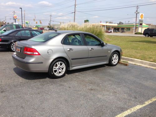 2006 saab 9-3 2.0t sedan - grey exterior and black leather interior