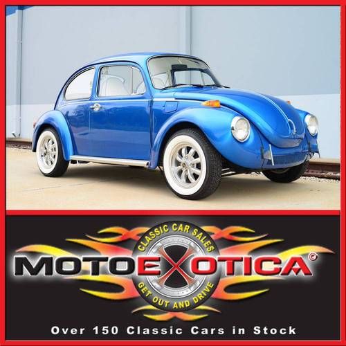 1973 volkswagen beetle - beautiful amazing candy blue metallic paint!!!