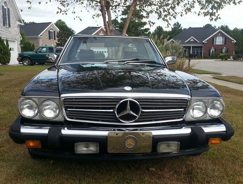 1989 Mercedes Benz 560 SL Convertible, Rare Triple Black, 2 Tops, Nice Condition, image 8