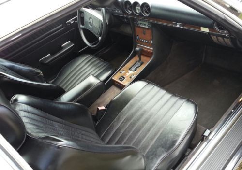 1989 Mercedes Benz 560 SL Convertible, Rare Triple Black, 2 Tops, Nice Condition, image 17