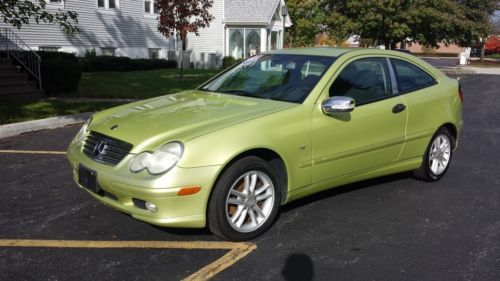 6-speed supercharged no reserve 2003 mercedes-benz c230 kompressor coupe 1.8l