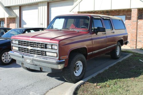 1990 chevrolet suburban 1500 4x4 99% rust free second row buckets