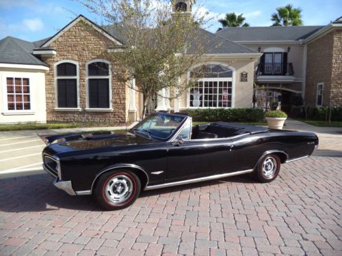 1966 pontiac gto convertible #&#039;s matching 389 tri-power 4 speed very rare solid