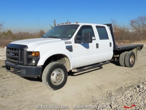 2009 ford f-350xl superduty flatbed pickup truck 6.8l v10 gas 4x4 5-spd auto a/c