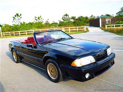 Lx 1988 ford mustang asc mclaren convertible rare 5.0l v8 auto clean carfax fl c