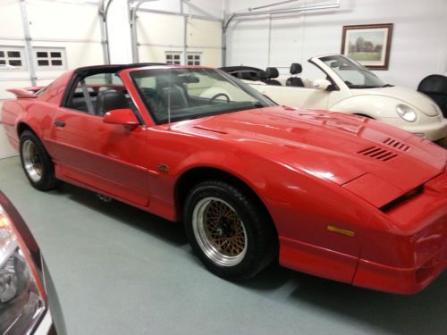 1988 pontiac firebird trans am gta v8 rare 5 speed manual t-tops red low miles!