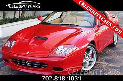 2005 ferrari superamerica l/e 599 f1 only 1904 miles one owner red / tan