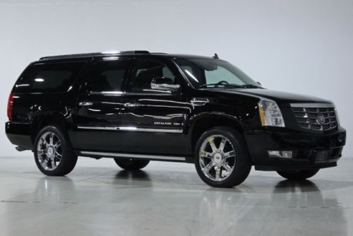 09 escalade esv awd ultra luxury chrome 22s nav dual dvd moonroof power boards