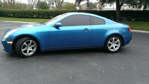 Rare caribbean blue infiniti g 35 coupe in good condition