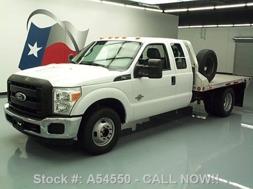 2011 ford f-350 supercab diesel drw flatbed auto 38k mi texas direct auto