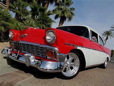 1956 chevrolet 2 door custom 383 v8 california chevy street rod no reserve!