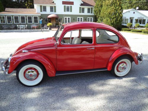 1967 volkswagen beetle coupe, red/white, excellent condition