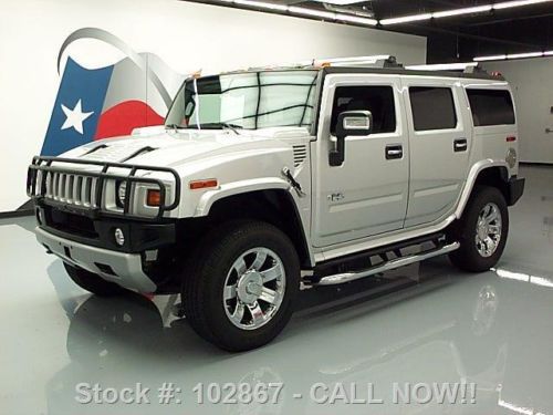 2009 hummer h2 4x4 lux sunroof nav dvd brush guard 39k! texas direct auto