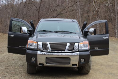 2008 nissan titan 4x4 le v8 chrome leather low miles performance