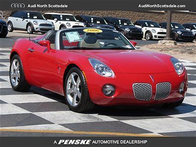 06 pontiac solstice convertible a/c manual shift one owner  clean car fax 34k