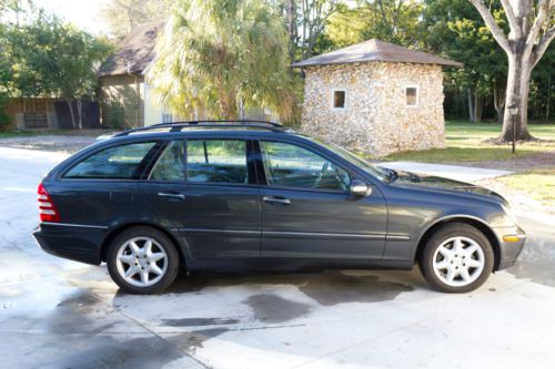 02 mercedes-benz c320 wagon w navigation black w gray leather, new tires, clean