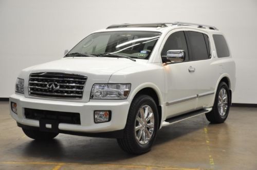 10 qx56 rwd, 1 owner, towpkg, tv/dvd, navi, pristine inside/out! we finance