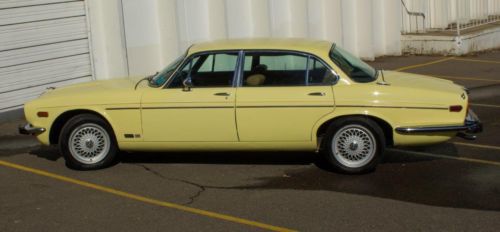 1974 jaguar xj12l yellow / tan leather v12 automatic
