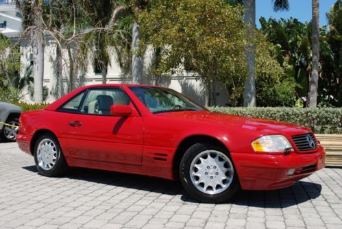 1997 mercedes-benz sl320 roadster w/hardtop low miles 57k extra clean leather cd