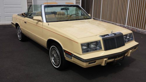 1985 chrysler lebaron mark cross convertible 2-door 2.6l