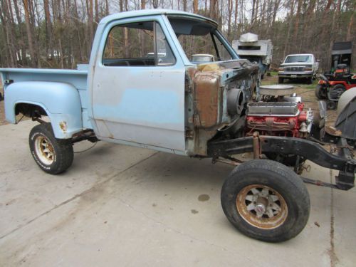 1978 dodge stepside 4wd pickup truck-restoration project