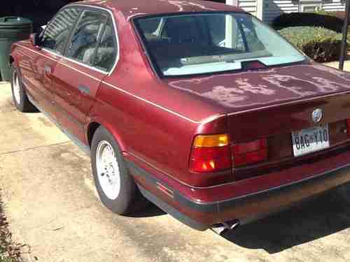1994 BMW 540i, 129,586 miles, Burgundy, heated seats, rare model, needs tranny, US $1,000.00, image 3
