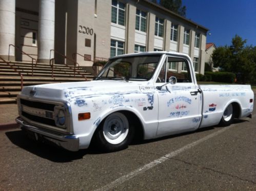 1969 chevrolet c10 short bed bagged hot rod rat rod shop truck air ride vintage