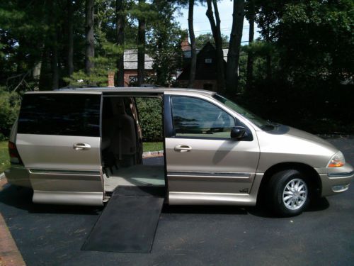 2000 ford windstar se handicap wheelchair van in-floor ramp, lowered floor