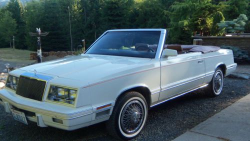 1982 mark cross edition chrysler lebaron convertible pearl white original