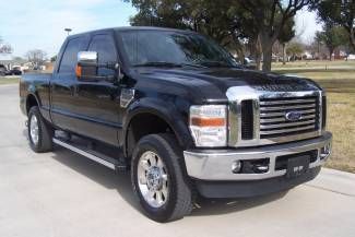 2009 f-250 crew cab lariat 4x4 diesel 47k sunroof nav very clean