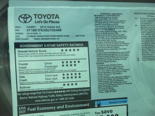 2014 toyota camry hybrid xle