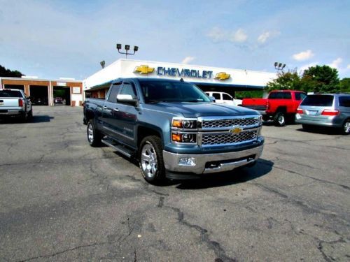 2014 chevrolet silverado ltz double cab 4x4 pickup truck leather chrome wheels