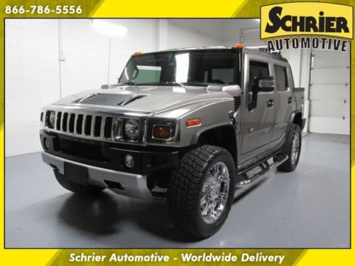 08 hummer h2 sut 4x4 gray luxury package entertainment system hitch receiver