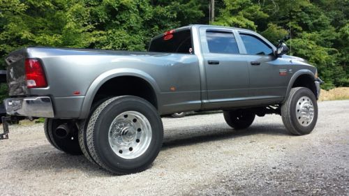 2011 RAM 3500 CREW CAB DUALLY 4X4 DIESEL LIFTED SEMI WHEELS DODGE LOW MILES, US $57,000.00, image 3