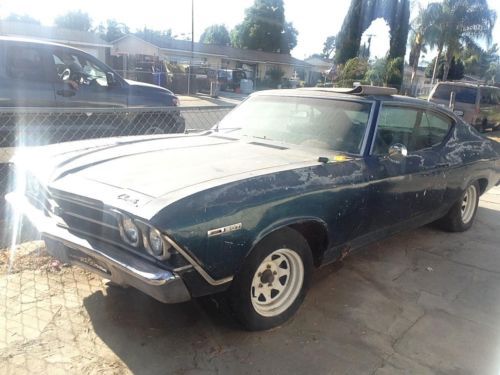 1969 chevrolet chevelle 350 motor and trans runs -great project-no reserve-