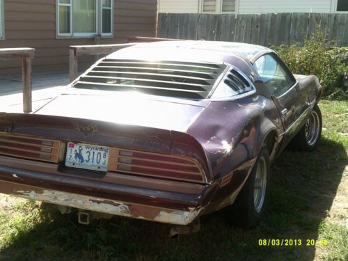 1978 pontiac firebird formula 400 hurst 4-speed t-top project!! rare!!