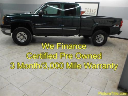 04 chevy 2500hd 4x4 gas ext cab certified warranty we finance texas