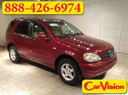 01 mercedes-benz ml320 leather moonroof heated seats awd 3.2l v6 a/c 3rd row