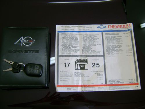 1993 Corv. Rare Blk Rose - 1/738 built - 6spd. - 31k mi. - Loaded - 100% Orig., US $12,900.00, image 19